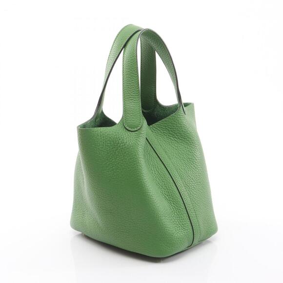 Hermes Hermès Picotin Lock PM handbag in Taurillon Clemence leather, green fo... - Picture 2 of 9